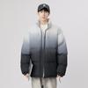 Abrigo de Algodón con Cuello Alto Nuevo Invierno 2024 Tejido Color Degradado Moda Urbana Chaqueta de Algodón para Adolescentes