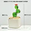 Enfeites de mesa artesanais em vidro com flores de jacinto suculentas esmaltadas, plantas artificiais criativas para micropaisagens.