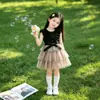 Vestido Moderno para Meninas, Vestido de Verão Infantil Estilo Coreano, Novo Modelo 2026, Vestido de Gaze sem Mangas de Verão para Menininhas