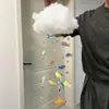 Kit de Materiales para Colgante de Carrillón de Viento de Peces Brillantes en Forma de Nube Estilo Ins Decoración Colgante Sanadora Regalo para Parejas y Mejores Amigos Regalo de Cumpleaños