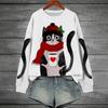 25 anos primavera transfronteiriça nova camisa dia dos namorados estampa romântica gola redonda suéter blusa top camisa manga longa vestuário feminino d