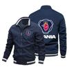 Jaqueta com logo de motocicleta outono transfronteiriça europeia e americana nova para homens Jaqueta de cardigan com zíper para pilotagem masculina Street