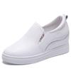 Zapatillas Blancas Slip-On que Aumentan la Altura para Mujer, Nuevo Estilo Primavera y Otoño 2026, Mocasines Casuales Versátiles de Suela Gruesa Estilo Coreano