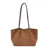 Nueva colección Otoño/Invierno 2026: bolso de hombro simple de gamuza, bolso tote retro de moda, bolso de gran capacidad para el trabajo, moderno
