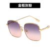 Celebridad de Internet Mismo Estilo Gafas de Sol Cuadradas para Mujer 2022 Nuevas Gafas de Sol Degradadas Anti-UV Metal ins Adelgazantes para Cara Redonda