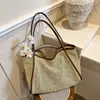 2026 Nova Tendência de Verão Conjunto de Duas Peças Tecido Grande Capacidade Bolsa Tote para o Trabalho Bolsa de Ombro para Mulheres