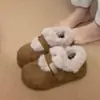 Zapatos Birkenstock de estilo coreano con velcro y pelo para mujer, nueva colección de invierno 2026, botas de nieve cálidas con forro de felpa, zapatos de algodón versátiles