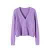 2 023 Outono / Inverno Curto Solto Internet Popular Manga Longa Com Decote Em V Camisola De Malha Fino Cardigan Casaco Jaqueta Para As Mulheres