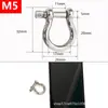 Grillete en D de Acero Inoxidable 304 Grillete en Forma de Arco Hebilla de Elevación Marina Anillo de Conexión para Cable de Acero M4-M38