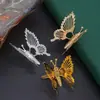 Horquilla de Borla de Mariposa Móvil Paso a Paso Accesorios para el Cabello Ropa China Tocado Horquilla Estilo Nacional Horquilla Diaria Antigua Pinza de Pato
