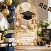 TEMU Amazon Más Vendido Tela de Fondo de Arco Temporada de Graduación Blanca Decoración de Lugar de Banquete Temático de Graduación Fondo