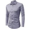 Camisa masculina elástica de quatro lados transfronteiriça Business Casual Non-ironing Anti-rugas Vestido Simples Comércio Exterior Explosões Camisa para Homens