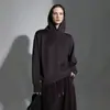 Sudadera con capucha de color liso minimalista, corte holgado, hombros caídos, sudadera con capucha informal, top casual básico versátil y con caída, estilo nuevo
