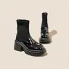 Botines Slim Martin con Aumento de Altura de 7 cm para Mujer Verano 2026 Nuevo Estilo Británico Plataforma Suela Suave Para Personas Bajas Cómodos