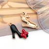 Creativos accesorios de joyería xiangfeng diy zapatos con agujeros diamante aleación gota de aceite accesorios hechos a mano diy material para accesorios para el cabello