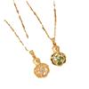 Collar de acero de titanio con circonita micro incrustada de diseño nicho estilo coreano con repollo ópalo para mujer, joyería de cadena para clavícula de moda de lujo ligero