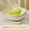 Plato de frutas estilo crema sala de estar plato de frutas para el hogar mesa de centro plato de frutas secas de alta gama plato de dulces de lujo ligero frutero para exhibir bocadillos