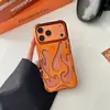 Color Sólido Corte Patrón de Llama Adecuado para Funda de Teléfono Móvil Iphone17Promax Apple 15 Tacto Suave Mate 16 Refrigeración Suave