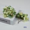16 hortensias artificiales pintadas al óleo con tenedor, flores de color otoñal, cajas de flores, decoración de regalos con manualidades florales y materiales para hacer flores.