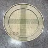 Cesta Redonda Decorativa de Bambu Trançado com Furos Finos para Secagem Peneira de Bambu Peneira de Chá Secagem de Produtos Secos Produtos de Bambu
