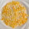 Flor de Flor de Cinco Pétalos de Acrílico Jelly de Dos Tonos Color Plateado 12mm Accesorios para el Cabello Estilo Antiguo DIY Pasadores Cuentas Sueltas Material Accesorios Adornos