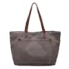 Bolso grande de estilo vintage para mujer, color liso, versátil, estilo casual, bolso de hombro para estudiantes, adecuado para la escuela y el trabajo, bolso tote
