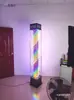 Letrero de Salón de Belleza Giratorio LED Impermeable para Exteriores con Cristal de Vidrio de Colores