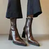 Botines Chuyuji de Punta Fina, Piel Suave, Tacón Alto Delgado, para Mujer, Estilo Nuevo Otoño 2026, Cremallera Lateral, Botas Elegantes