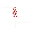 12 Ramas de Bayas Artificiales Rojas Premium para Decoración de Año Nuevo, Frutas Rojas de la Fortuna, Accesorios para Cubo de Bendiciones al por Mayor