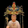 Estatua Divina de Anciana Negra Hu Sanyei Taonai Corona de Fénix Abuela de Taishan Niangniang Guanyin Estatua de Buda Tocado Corona de Cabeza Sombrero
