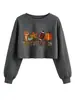 Tienda independiente de Amazon Wish moda europea y americana holgada para mujer es la temporada sudadera crop top para bebidas
