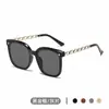 Óculos de Sol de Alta Qualidade com Proteção UV, Armação Quadrada, Lentes Polarizadas, Estilo Popular, Fazem o Rosto Parecer Menor, Adequados para Rostos Grandes, Efeito Emagrecedor