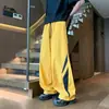 Pantalones de Paracaídas Casuales a Rayas Retro Americanos para Hombres y Mujeres, Holgados de Pierna Ancha, Secado Rápido, Delgados, para Danza Deportiva, Cargo