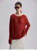 Kaijian Colección Otoño 2026 Suéter de Punto para Mujer Cuello Redondo Suéter de Punto Trenzado Suéter de Cachemira para Mujer Manga Larga Estilo Coreano
