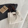 Bolsa de Aula Estudantil Estilo Coreano Feminina 2024 Nova Simples Moda Estampada Bolsa de Ombro Grande Capacidade Bolsa Tote para o Dia a Dia