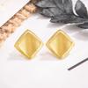 Pendientes cuadrados de doble capa con trefilado de nuevo estilo, entrada francesa de lujo, nicho, sentido de alta gama, pendientes de nicho elegantes para combinar con todo para mujer