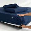 Yaduo mismo estilo tejido sin costuras sábana bajera para sueño profundo funda de cama color liso de hotel protector de colchón artículo individual de invierno adecuado para dormir desnudo