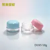 Venta al por mayor de nuevos envases redondos transparentes de AS de 10g para bálsamo labial, materiales de empaque de plástico para mascarilla labial y barro labial