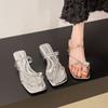 Chinelos Versáteis e Estilosos, Sapatos de Fada para Uso ao Ar Livre, Novas Sandálias de Praia Primavera e Verão, Sandálias Prateadas