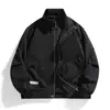 Chaqueta de trabajo retro para hombre para el trayecto diario, decoración de bolsillo con solapa, silueta holgada, casual y desenfadada
