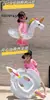 Flotador de natación para niños Pasha Celebridad de Internet Anillo de asiento engrosado Anillo para axilas de bebé Ins Flotador de pato de cabeza grande transparente Flotabilidad