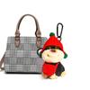 Bolsa de cachorro de abelha pingente de carro boneca de pelúcia fofa chaveiro joias presente de casal para meninas