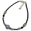 Mengsheng 8-9mm Natural Freshwater Fine Fit Rodada Pérola Preto Pontiagudo Cristal Tamanho Pulseira Contas Design de Nicho Pulseira