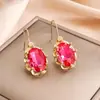 Pendientes de Moda Europeos y Americanos Tiliani de Venta Cruzada Estilo Simple con Cierre Grande de Ocho Garras con Piedras Preciosas Al por Mayor