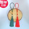 Lanyard de bobinado de color contrastante de 25 CM de largo borla de seda de hielo oreja colgante estilo chino traje antiguo Hanfu borla de marcapáginas venta al por mayor
