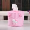 Caja de Papel Toalla de Papel Rectangular de Plástico de Dibujos Animados para Escritorio de Dormitorio de Niña, Creativa, Linda