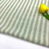 Tela de lino y algodón teñida en hilo con rayas de verano, suave, transpirable, algodón, vestido para niños, camisa para mujer, tela rayada