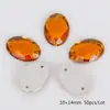 50 Accesorios de Joyería de Materiales DIY Redondos Poligonales Acrílico Cosido a Mano Diamante Agujero Doble Planos Base Diamante Acrílico Caliente
