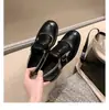 Edición de Piel de VacaModelo Premium~Zapatos Brogue Tallados de Piel de Caballo Vintage con Tacones Gruesos, Mocasines para Mujer