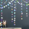 Espejo de Boda Lentejuelas Redondas Hilo de Lentejuelas Cuentas Hilo de Cuentas de Espejo Reflectantes Cortina de Cuentas Estrella Atmósfera Aérea Adorno Colgante de Techo para Boda